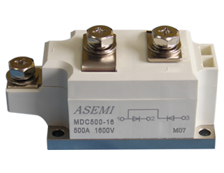MDC500-16,MDC500-12,MDC400-16,MDC400-12,  ASEMI单臂串联整流模块