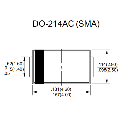 ASEMI SMA 尺寸图1